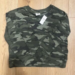 GAP Girls Camouflage Soft Knit Long Sleeve Shirt